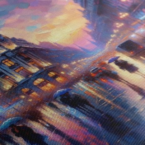 OBRAZ VEČERNÍ MĚSTO V DEŠTI - OBRAZY PAŘÍŽ - OBRAZY