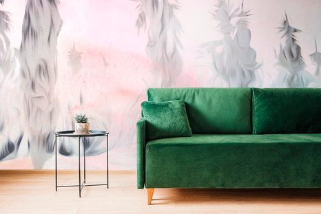 SAMOLEPÍCÍ TAPETA PASTELOVÁ ABSTRAKCE LESA - SAMOLEPÍCÍ TAPETY - TAPETY