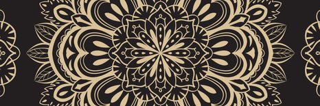 SLIKA ZLATA MANDALA NA ČRNI PODLAGI - SLIKE FENG SHUI - SLIKE