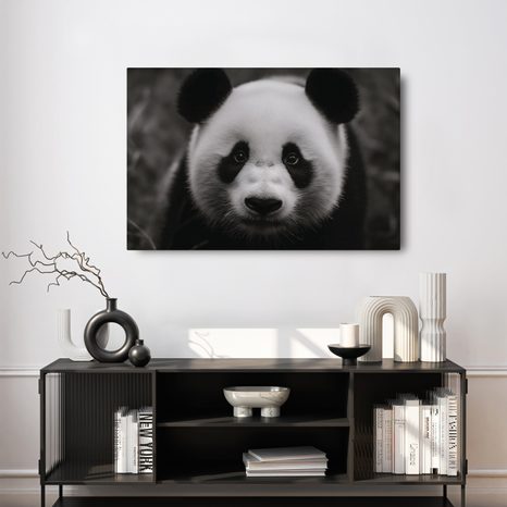 WANDBILD NIEDLICHER PANDA IN DER NATUR - BILDER TIERE - BILDER