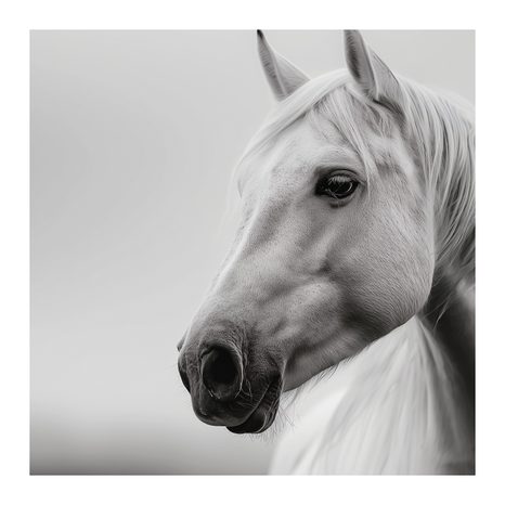WANDBILD MAJESTÄTISCHES WEISSES PFERD - BILDER VON PFERDEN - BILDER