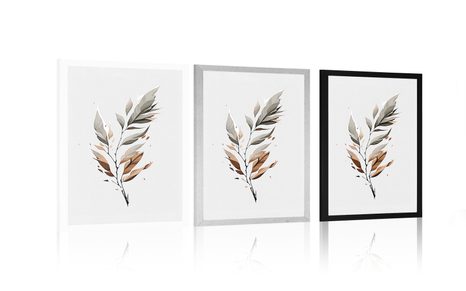 PLAKAT MINIMALISTIČKI LIST U POKRETU - BOTANIČKI - PLAKATI