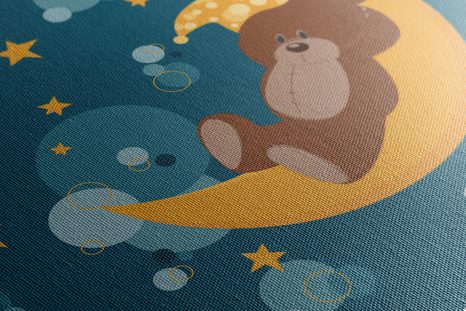 OBRAZ MEDVEDÍK NA MESIAČIKU - DETSKÉ OBRAZY - OBRAZY