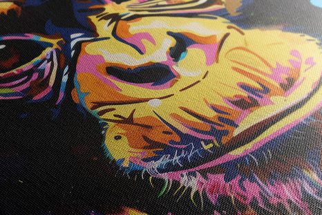 WANDBILD AFFE ALS GEMÄLDE-NACHAHMUNG - WANDBILDER AFFEN - BILDER