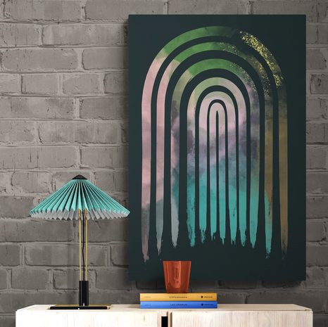 KÉP STREET ART SZIVÁRVÁNY MID-CENTURY - ABSZTRAKT KÉPEK - KÉPEK