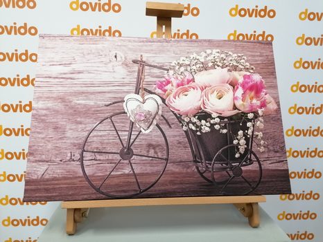 TABLOU FLORI SPLENDIDE ÎNTR-O VAZĂ VINTAGE - TABLOURI VINTAGE ȘI RETRO - TABLOURI