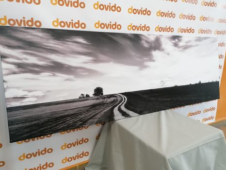 WANDBILD WUNDERSCHÖNE LANDSCHAFT IN SCHWARZ-WEISS - SCHWARZ-WEISSE BILDER - BILDER