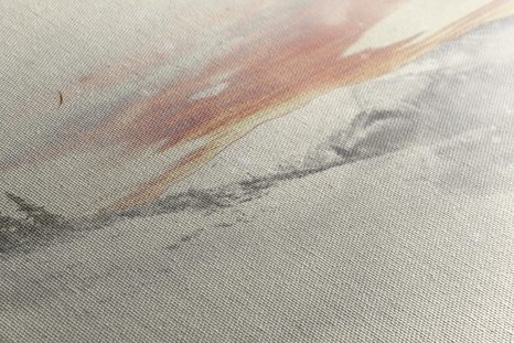 CANVAS SCHILDERIJ ONDERGAANDE ZON BOVEN BESNEEUWDE BERGEN - SCHILDERIJEN - MEGA UITVERKOOP TOT 70% 🔥