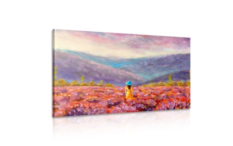 OBRAZ DÍVKA VE ŽLUTÝCH ŠATECH - ABSTRAKTNÍ OBRAZY - OBRAZY