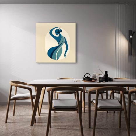 WANDBILD TANZENDE FRAU IN ABSTRAKTION - WANDBILDER FRAUEN - BILDER