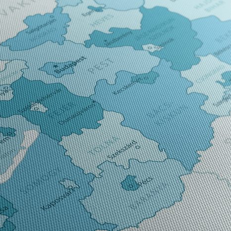 OBRAZ ELEGANTNÁ MODRÁ MAPA MAĎARSKA - OBRAZY MAPY - OBRAZY