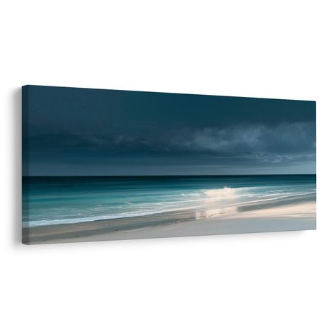 CANVASTAVLA MÖRK HIMMEL ÖVER STRANDEN - TAVLOR MED HAV OCH STRAND - TAVLOR