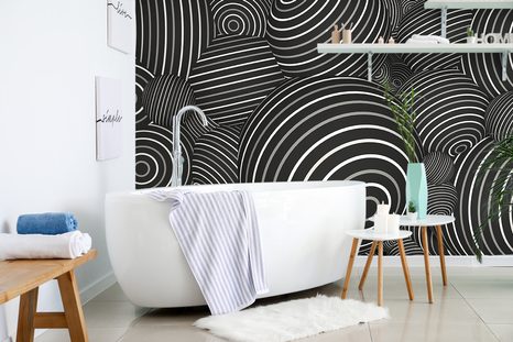 SAMOLEPÍCÍ TAPETA ČERNOBÍLÉ KULIČKY - SAMOLEPÍCÍ TAPETY - TAPETY