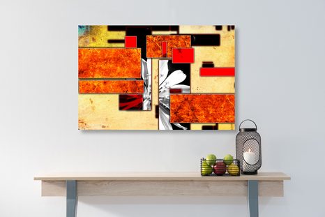 KÉP ABZSTRAKCIÓ NARANCSSÁRGA KIVITELBEN - ABSZTRAKT KÉPEK - KÉPEK