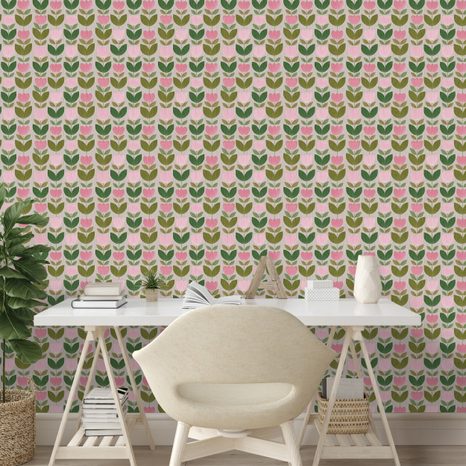 TAPETA KVĚTINOVÉ VZORY VE VINTAGE STYLU - VZOROVANÉ TAPETY - TAPETY