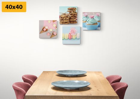 SET DI QUADRI – DOLCE TENTAZIONE - COLLEZIONI DI QUADRI - STAMPE E QUADRI