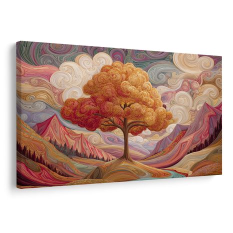 OBRAZ PODZIMNÍ STROM ŽIVOTA V HORÁCH - OBRAZY STROMY ŽIVOTA - OBRAZY