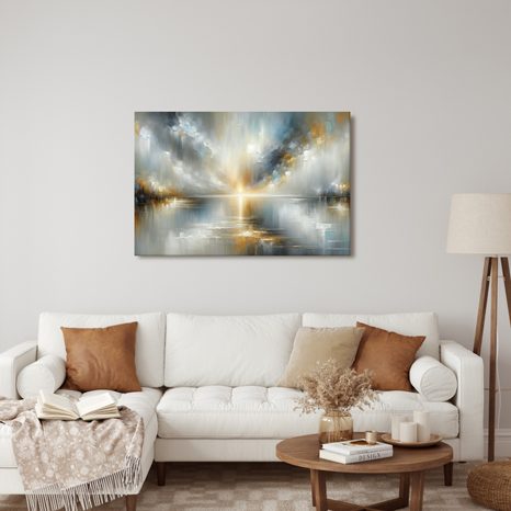 OBRAZ ZLATÉ SVĚTLO NAD OBZOREM - ABSTRAKTNÍ OBRAZY - OBRAZY