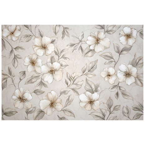 TAPET FLORI VINTAGE ÎN TONURI DELICATE - TAPET FLORI - TAPETURI