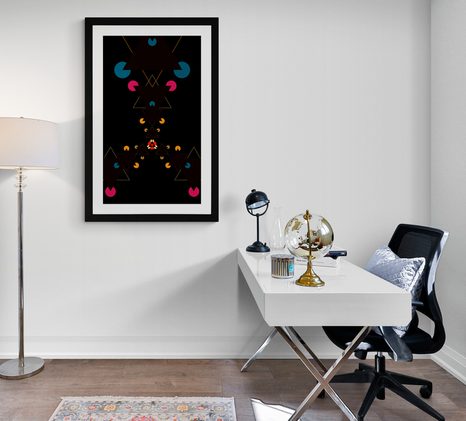 POSZTER PASZPORTUVAL ÉRDEKES MINTA FEKETE HÁTTÉREN - MOTÍVUMOK A MŰHELYÜNKBŐL - POSZTEREK