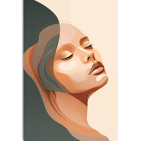 QUADRO SU TELA – BELLEZZA FEMMINILE PEACH FUZZ - QUADRI DI DONNE - STAMPE E QUADRI