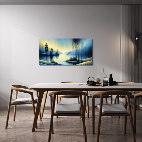 WANDBILD VERTRÄUMTER BLICK AUF DIE LANDSCHAFT - BILDER SEEN - BILDER