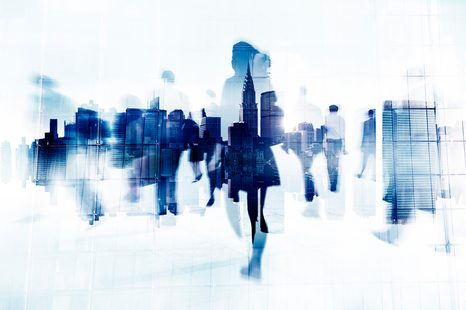 SAMOLEPIACA TAPETA SILUETY ĽUDÍ VO VEĽKOMESTE - SAMOLEPIACE TAPETY - TAPETY