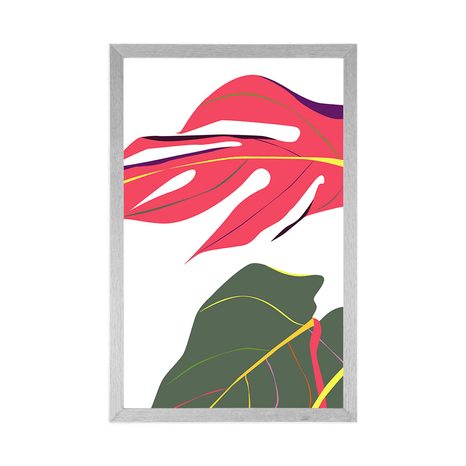 POSTER PASTELLFARBENE MONSTERA - MOTIVE AUS UNSERER WERKSTATT - POSTER