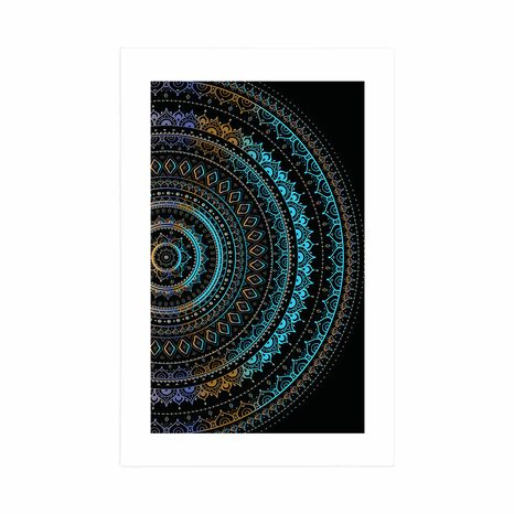 AFFICHE – MANDALA AVEC MOTIF DE SOLEIL - FENG SHUI - AFFICHES