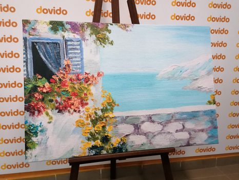 OBRAZ DOMEK U MOŘE - OBRAZY PŘÍRODY A KRAJINY - OBRAZY