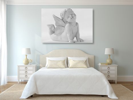 KÉP FEKETE FEHÉR ANGYAL SZOBOR - FEKETE-FEHÉR KÉPEK - KÉPEK