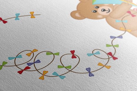 OBRAZ MEDVÍDEK SE DRAKEM - DĚTSKÉ OBRAZY - OBRAZY