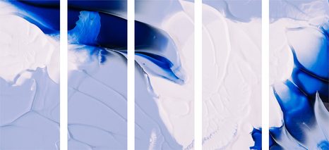 5-DIELNY OBRAZ UMELECKÁ MAĽBA TROCH FARIEB - OBRAZY - 🔥 TOTÁLNY VÝPREDAJ