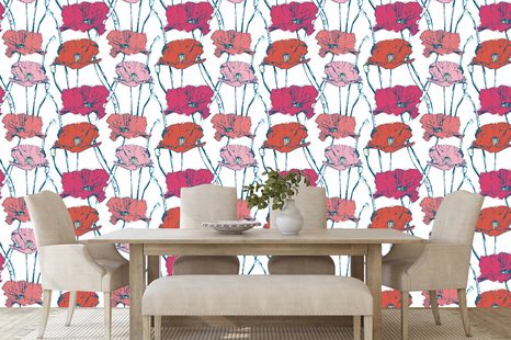 TAPETA KVETOUCÍ MÁKY - TAPETY KVĚTINY - TAPETY
