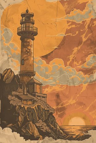 TABLOU FARUL PORTOCALIU DE BASM - TABLOU NATURĂ ȘI PEISAJE NATURALE - TABLOURI