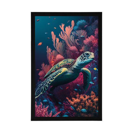 POSTER – TARTARUGA SURREALISTA - MONDO SOMMERSO - POSTER