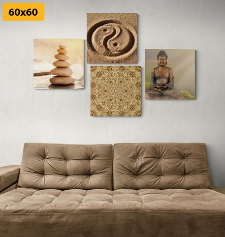SET OBRAZŮ VE STYLU FENG SHUI - SESTAVY OBRAZŮ - OBRAZY