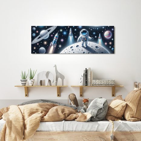 OBRAZ DOBRODRUŽSTVÍ V GALAXII - DĚTSKÉ OBRAZY VESMÍR - OBRAZY