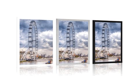 POSTER UNIQUE LONDON AND RIVER THAMES - CITIES - POSTERS