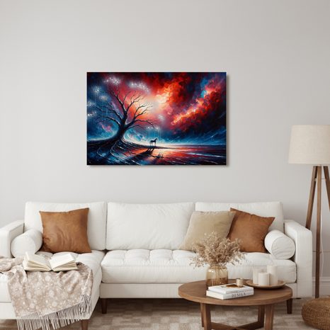 OBRAZ MAGICKÝ STROM ŽIVOTA V NOCI - OBRAZY STROMY ŽIVOTA - OBRAZY