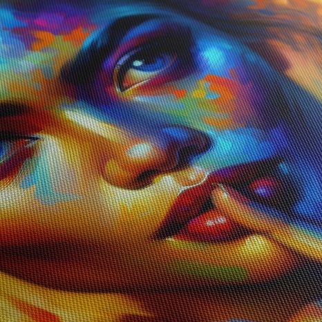 WANDBILD FRAU IN ABSTRAKTEN FARBEN - WANDBILDER FRAUEN - BILDER