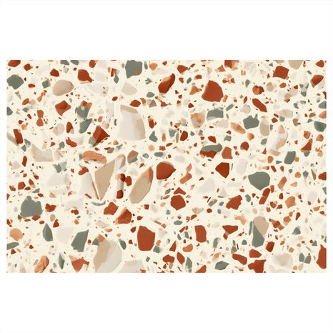 CANVASTAVLA MJUK TERRAZZO MED MOSAIK - TAVLOR MED ABSTRAKTA FORMER - TAVLOR