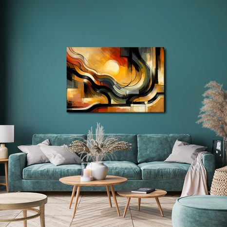 OBRAZ MODERNÍ SLUNEČNÍ HARMONIE - OBRAZY VÝCHOD A ZÁPAD SLUNCE - OBRAZY