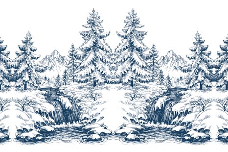 SELBSTKLEBENDE TAPETE VERSCHNEITES MÄRCHENLAND - SELBSTKLEBENDE TAPETEN - TAPETEN