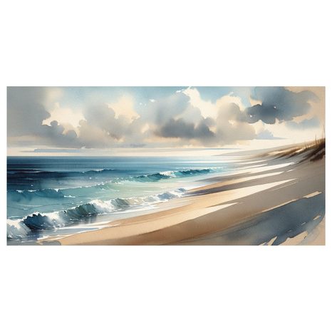 WANDBILD BERÜHRUNG DES MEERES AUF LEINWAND - BILDER MEER UND STRAND - BILDER