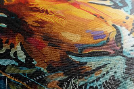 TABLOU TIGRU CU IMITAȚIA PICTURII - TABLOURI - 🔥 REDUCERE TOTALÃ