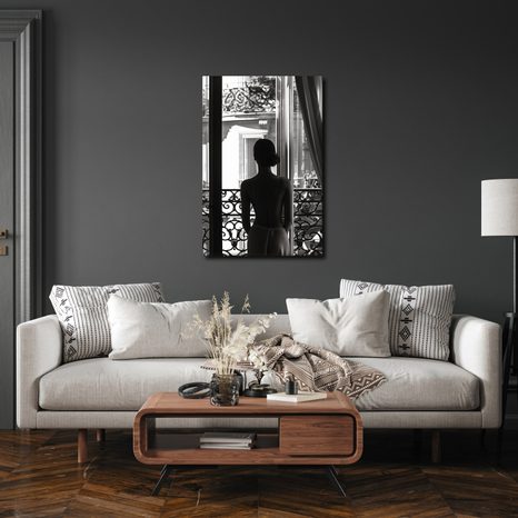 OBRAZ SILUETA U OKNA - OBRAZY ŽENY - OBRAZY