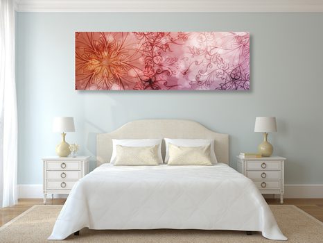 WANDBILD BLUMEN-MANDALA - BILDER MIT FENG SHUI-MOTIVEN - BILDER