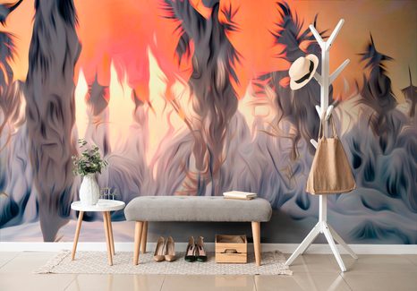 TAPETA ABSTRAKCE TAJEMNÉHO LESA - ABSTRAKTNÍ TAPETY - TAPETY