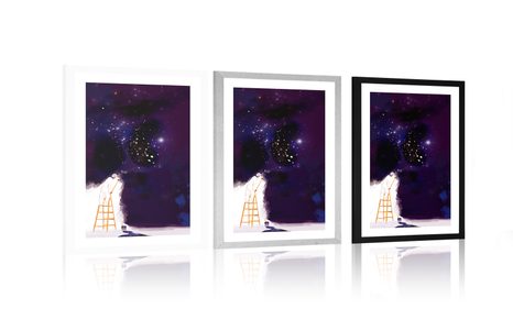 POSTER MIT PASSEPARTOUT MALER DER GALAXIE - MOTIVE AUS UNSERER WERKSTATT - POSTER